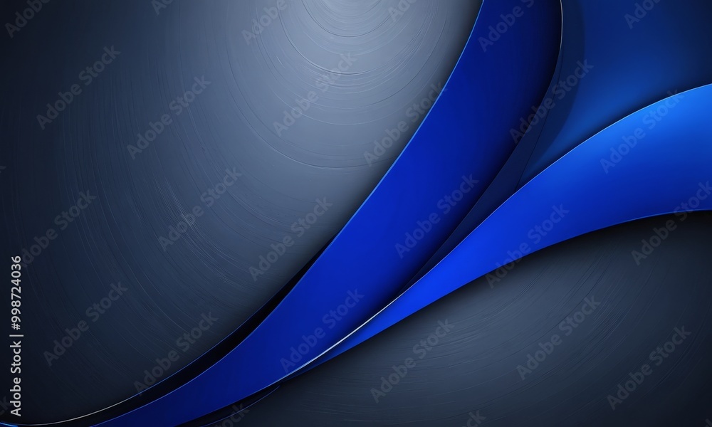 Poster a dark blue abstract background with curved lines and a gradient effect, creating a sense of movement and depth