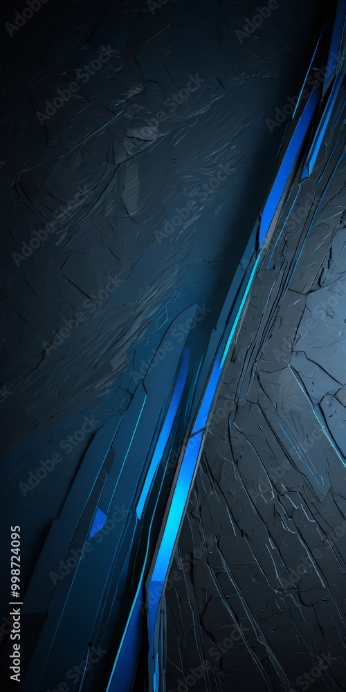 Poster a dark, abstract background with a diagonal line cutting across it, creating a sense of movement and dynamism