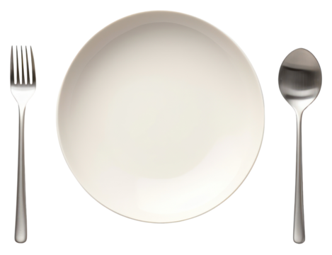 PNG Minimalist dining setup with cutlery - Powered by Adobe