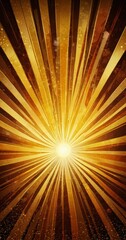 Obraz premium a radiant sunburst pattern with a warm, golden glow and a central bright light surrounded by radiating lines of varying shades of orange and yellow