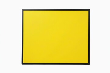 Fototapeta premium yellow square with black frame on white background