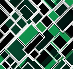 a repeating pattern of intersecting diagonal lines, creating a geometric design with a mix of green, black, and white colors