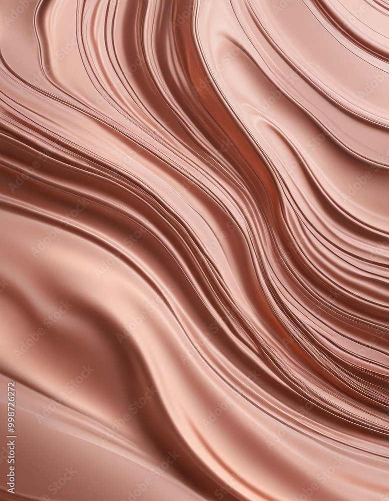 Poster a repeating pattern of curved lines in shades of pink and brown, creating a fluid and dynamic visual effect.