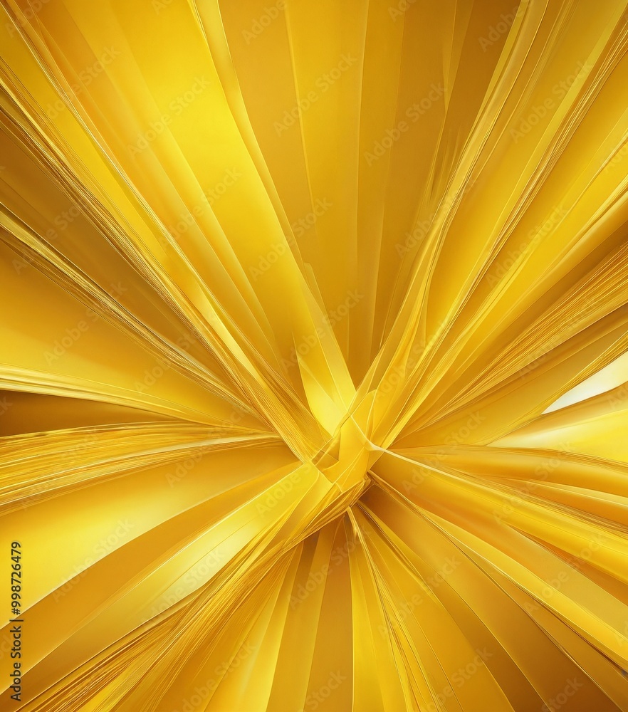 Aufkleber a vibrant abstract composition of overlapping yellow and orange lines, creating a dynamic and energetic visual effect
