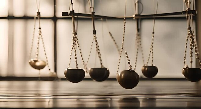 balancing balls in the cradle
