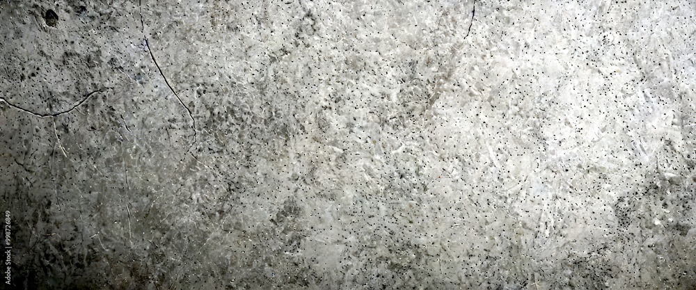 Aufkleber a close-up view textured gray concrete surface, with visible cracks and a rough, uneven texture