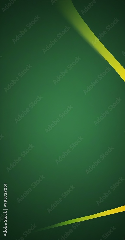 Fototapete a dark green background with a diagonal yellow line running across it, creating a sense of movement and energy