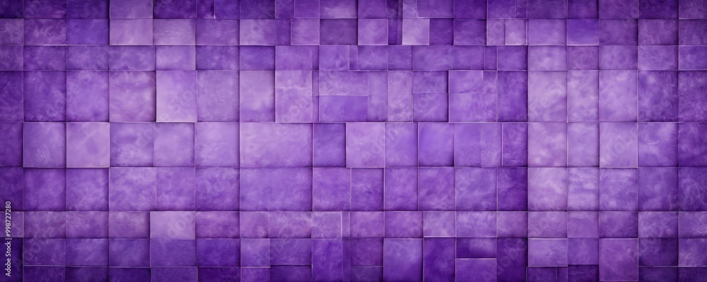 Aufkleber a grid of square tiles in a vibrant purple color, arranged in a uniform pattern