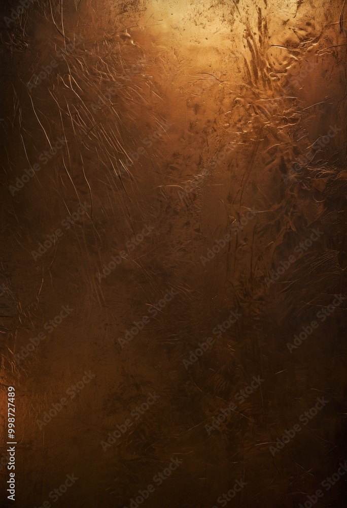 Aufkleber a textured, dark brown surface with a subtle golden glow, creating a warm and atmospheric lighting e