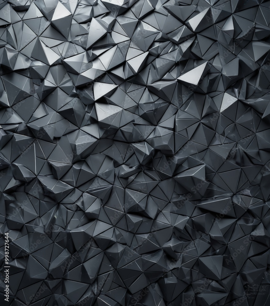Aufkleber a dark gray, geometric pattern composed of numerous triangular shapes, creating a visually striking and abstract design