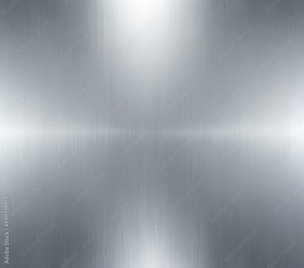 Poster a metallic surface with a reflective, smooth texture The surface is uniformly gray, and taken from a slightly elevated angle, creating a sense of depth and dimension
