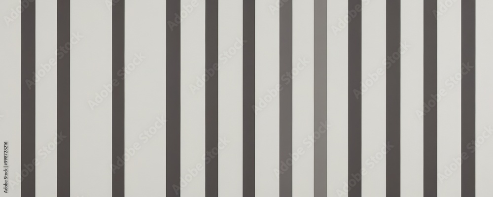 Poster a repeating pattern of vertical black and white stripes, creating a minimalist and monochromatic design