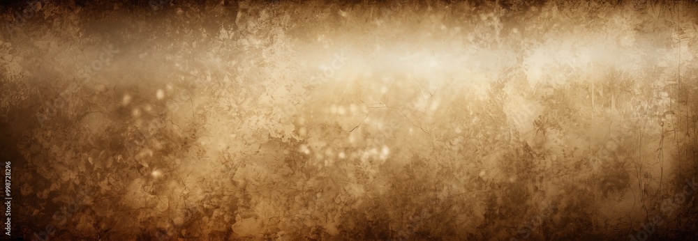 Poster a textured, aged brown background with a warm, golden glow The grainy texture and the subtle highlights and shadows create a sense of depth and dimension The does