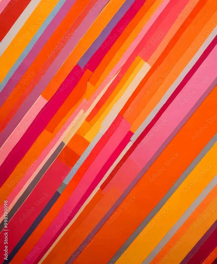 Aufkleber an abstract composition featuring diagonal lines of varying colors, creating a vibrant and dynamic visual effect