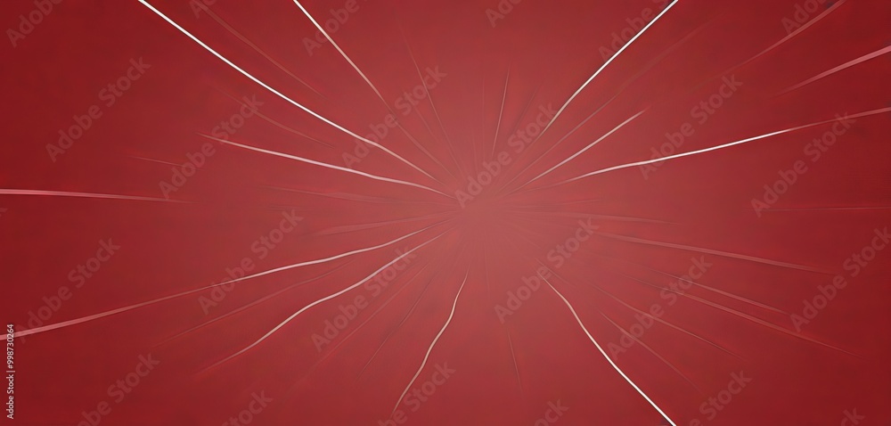 Aufkleber a red background with white lines radiating outwards from a central point, creating a radial pattern