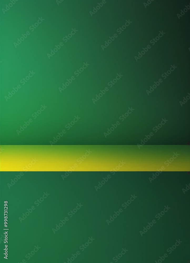 Poster a gradient background with a vibrant green hue at the top and a contrasting yellow line running hori