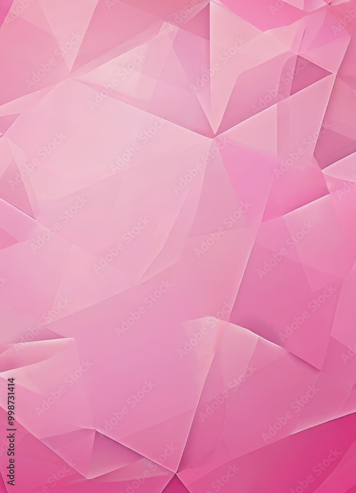 Aufkleber a vibrant abstract background composed of overlapping triangular shapes in various shades of pink, ranging from light to dark The overlapping of the triangles creates a sense