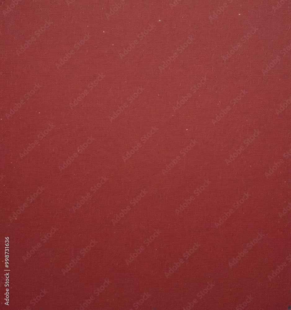 Aufkleber a close-up view red fabric surface, with a slight texture and a few small white specks scattered acr