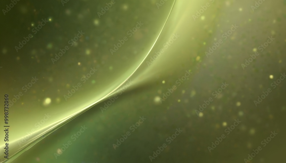 Poster a green and yellow abstract background with a curved line and small white dots, creating a sense of movement and energy
