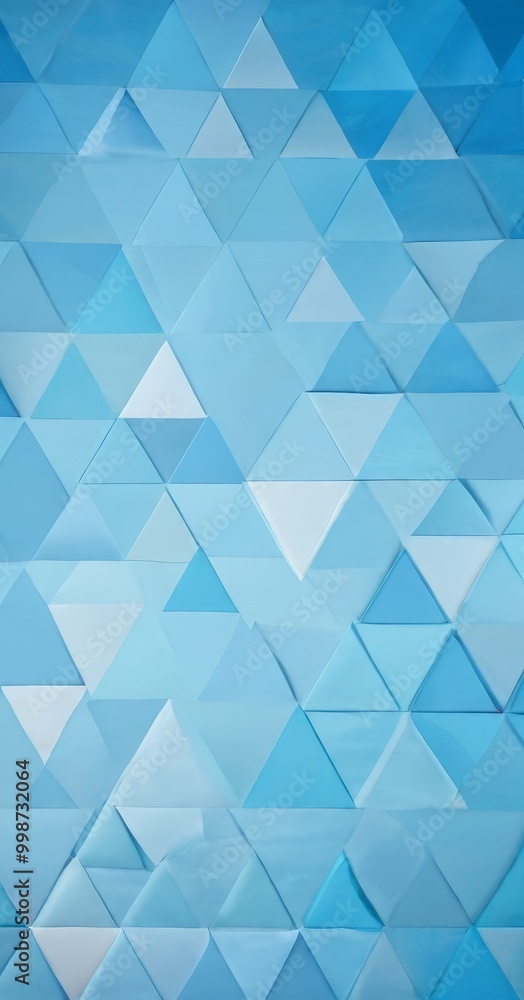 Aufkleber a geometric pattern composed of numerous blue triangles arranged in a grid-like fashion, creating a visually striking and abstract design