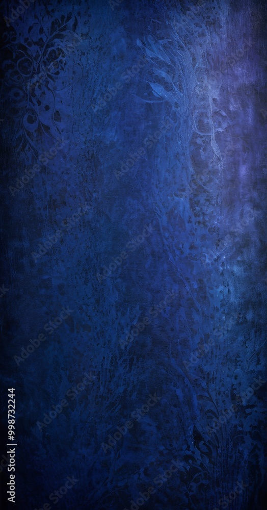 Fototapete a dark blue background with a subtle floral pattern The pattern is composed of small, repeating shapes that create a sense of depth and texture The does not contain