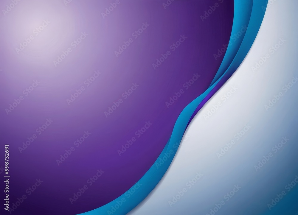 Aufkleber a gradient background transitioning from a deep purple at the top to a lighter shade at the bottom, with a subtle blue wave-like pattern on the right side.