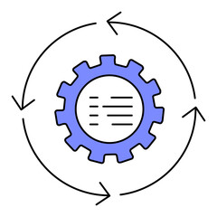 Dynamic Prompt Adjustment Icon. Representing AI Input Adjustment. System Prompt Tuning. Adaptive Prompting. Input Flexibility. Vector Editable icon.