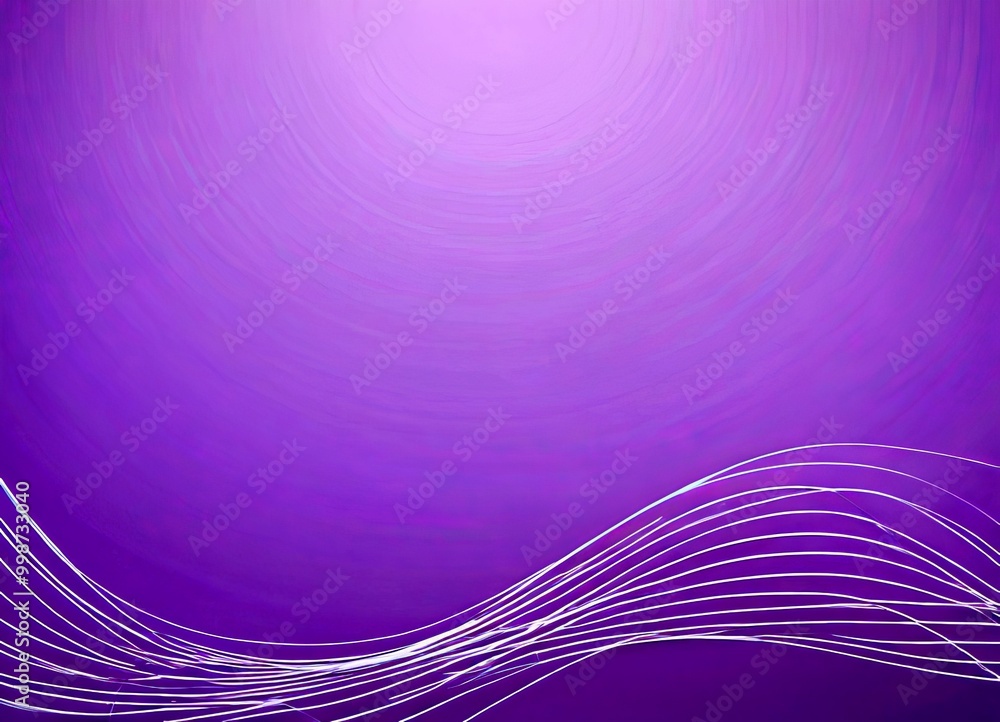 Poster Abstract purple wave pattern on a gradient background