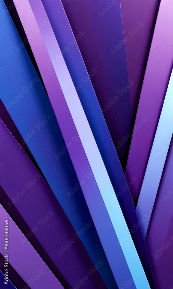 Fototapete a vibrant abstract composition of intersecting diagonal lines in various shades of purple, creating a dynamic and visually striking pattern