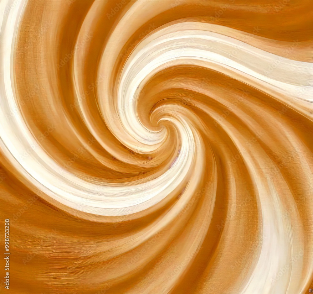 Poster a swirling pattern of light and dark brown hues, creating a mesmerizing and dynamic visual effect