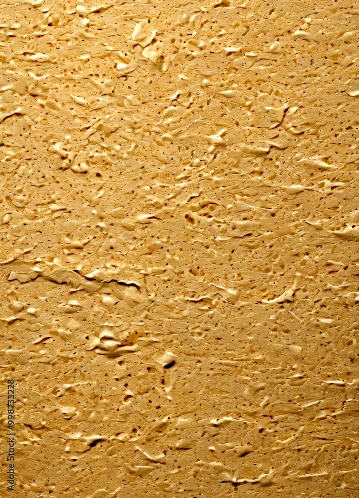 Poster a close-up view textured surface, possibly a wall or a piece of paper, with a light beige color and a slightly rough or uneven appearance