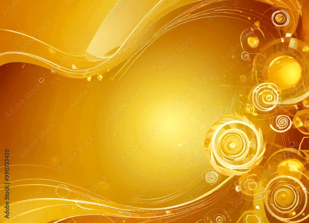 Poster a vibrant abstract background with a gradient of warm colors, predominantly yellow and orange, and a