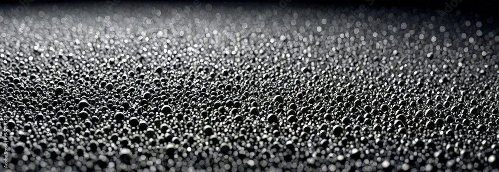 Aufkleber A close-up textured surface with numerous small black dots or spheres, creating a visually striking and abstract pattern