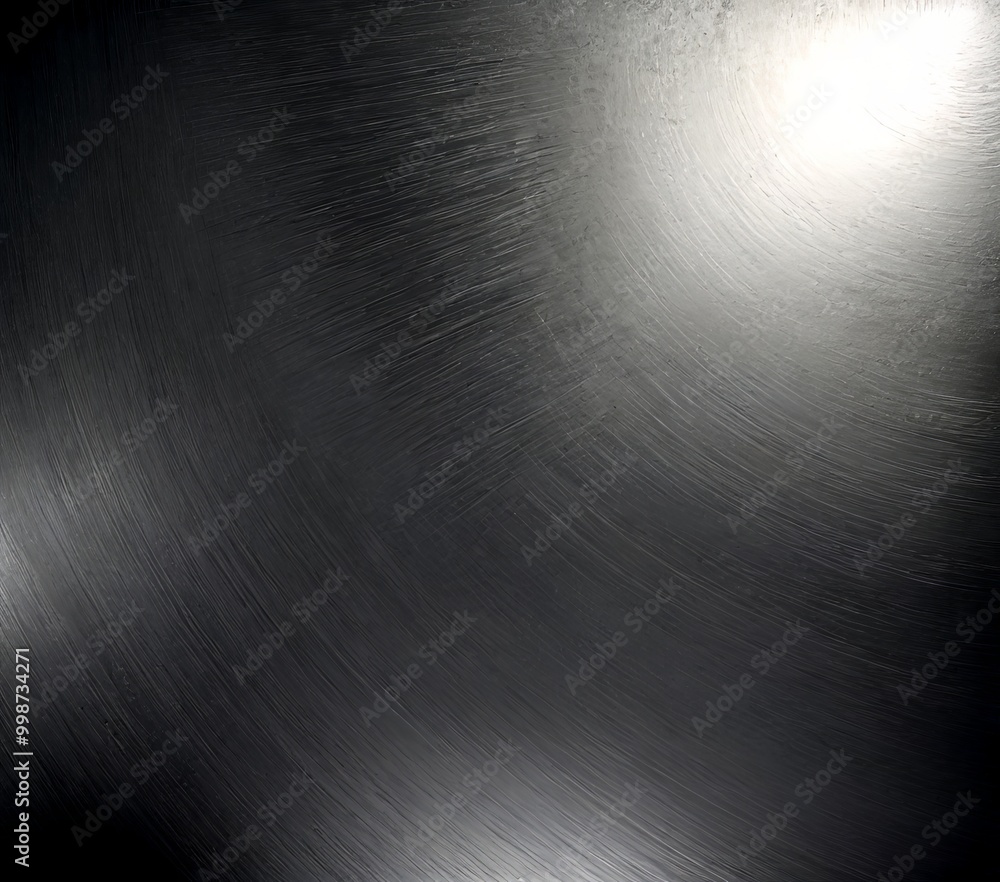 Poster a close-up view textured, metallic surface with a dark, reflective appearance
