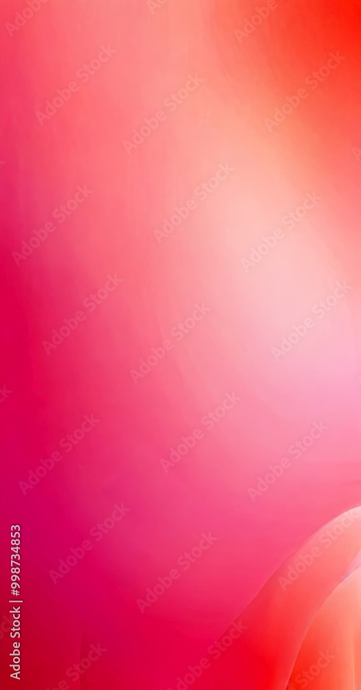 Poster a gradient background transitioning from a deep pink at the top to a lighter orange at the bottom, creating a soft, blurred effect