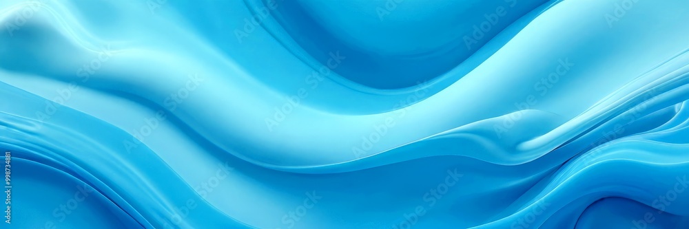 Aufkleber a fluid, abstract pattern of blue and white hues, resembling the movement of water or a wave The pattern is composed of curved lines and shapes, creating a sense of depth