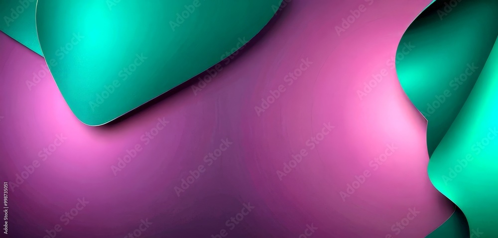 Poster a gradient background with a blend of green and purple hues, creating a visually striking and abstract composition.