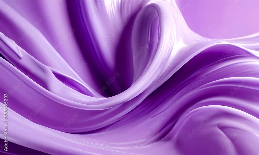 Poster a close-up view flowing, abstract purple fabric with a soft, wavy texture the fabric appears to be m