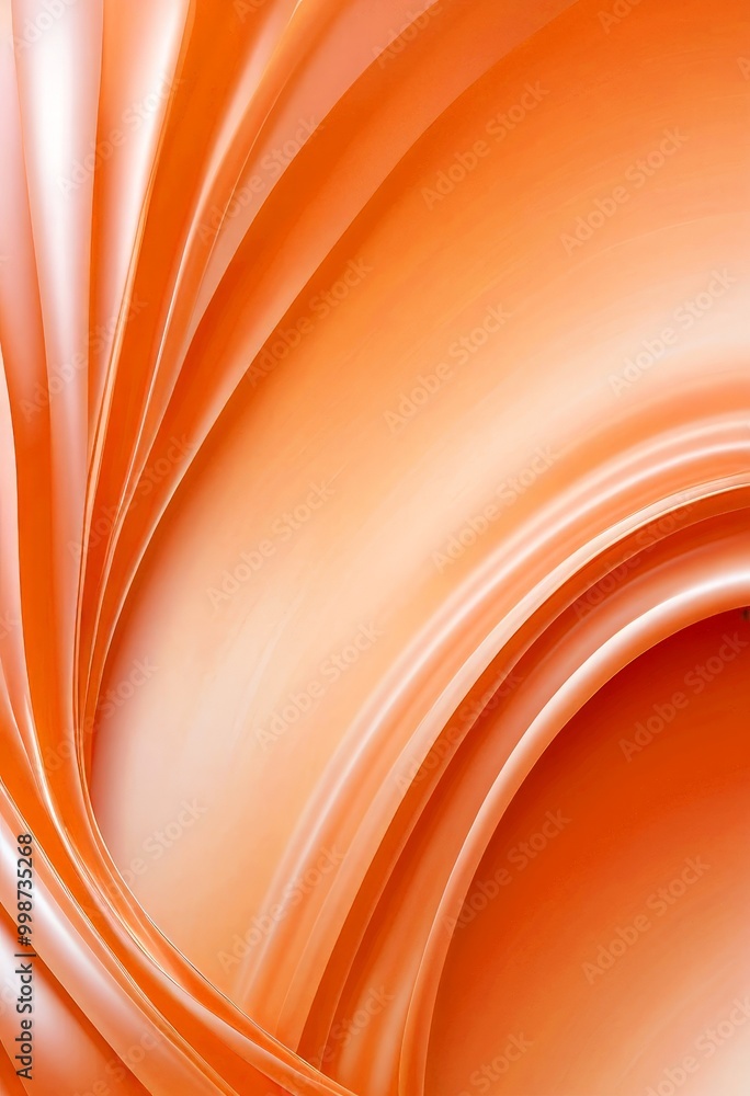 Poster a vibrant abstract composition of orange and pink hues, with curved lines and a gradient effect, cre