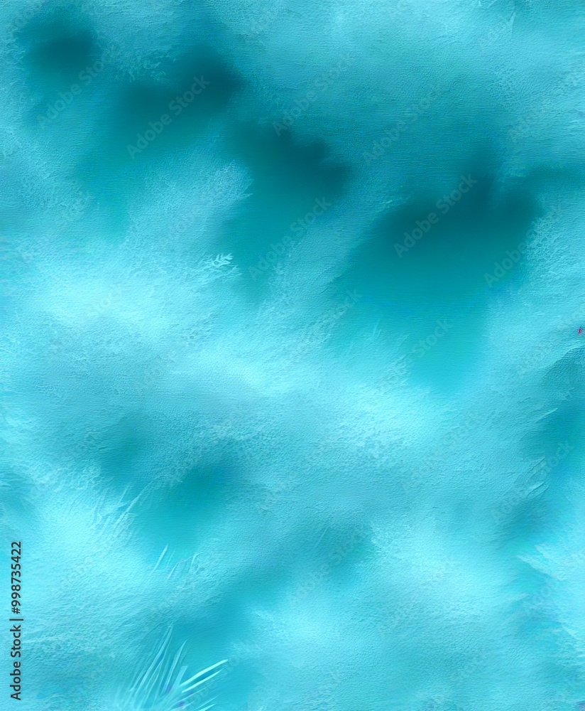 Poster a textured, abstract background with a gradient of blue-green hues, resembling a frosty or icy surfa