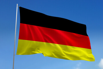 Obraz premium German Flag Waving in Wind