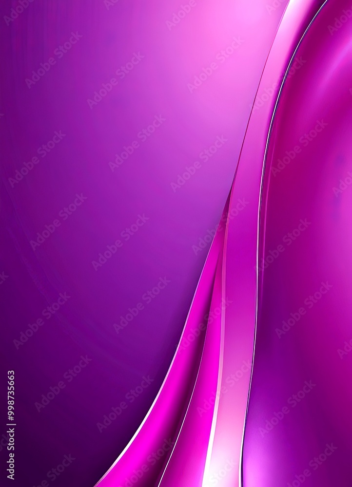 Poster a vibrant abstract composition of curved lines in shades of purple and pink, creating a dynamic and 