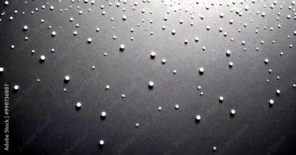 Poster a dark background with numerous small white dots scattered across it, creating a sense of randomness and depth
