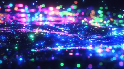 Fototapeta premium Prismatic light drops: chromatic holographic spring vibes for posters and cards