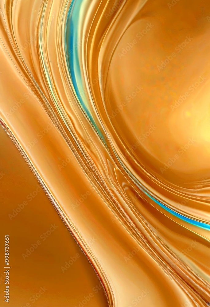 Leinwandbilder a swirling pattern of light and dark brown hues, with a subtle blue line running through the center,