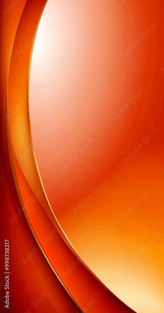 Aufkleber a vibrant abstract composition of orange and red hues, with a curved line adding a dynamic element The background transitions from a warm orange to a cool red, creating a