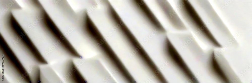 Poster a close-up view white, textured surface with diagonal lines, creating a sense of depth and movement