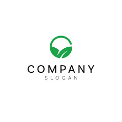 green agriculture logo template vector design