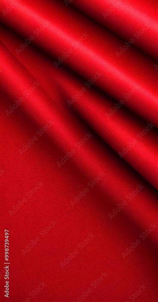 Aufkleber a close-up view red fabric, with the fabric appearing to be folded or crumpled, creating a textured and dynamic appearance