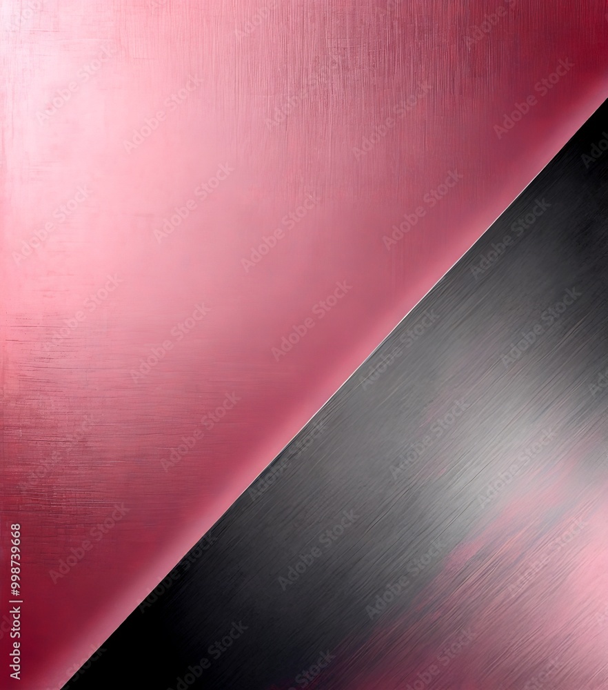 Poster a diagonal line bisecting the composition, with a pink and black gradient background